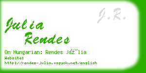 julia rendes business card